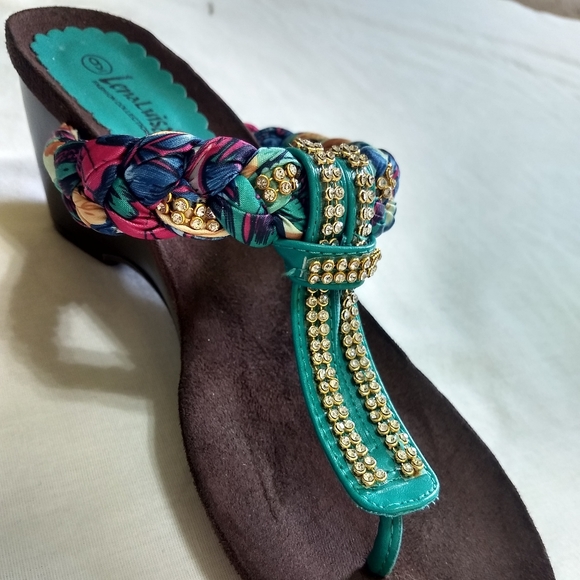 Lena Luisa Shoes - NWOT Lena Luisa Colorful Wedge Sandals